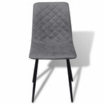 Dining Chairs 6 pcs Grey Faux Leather