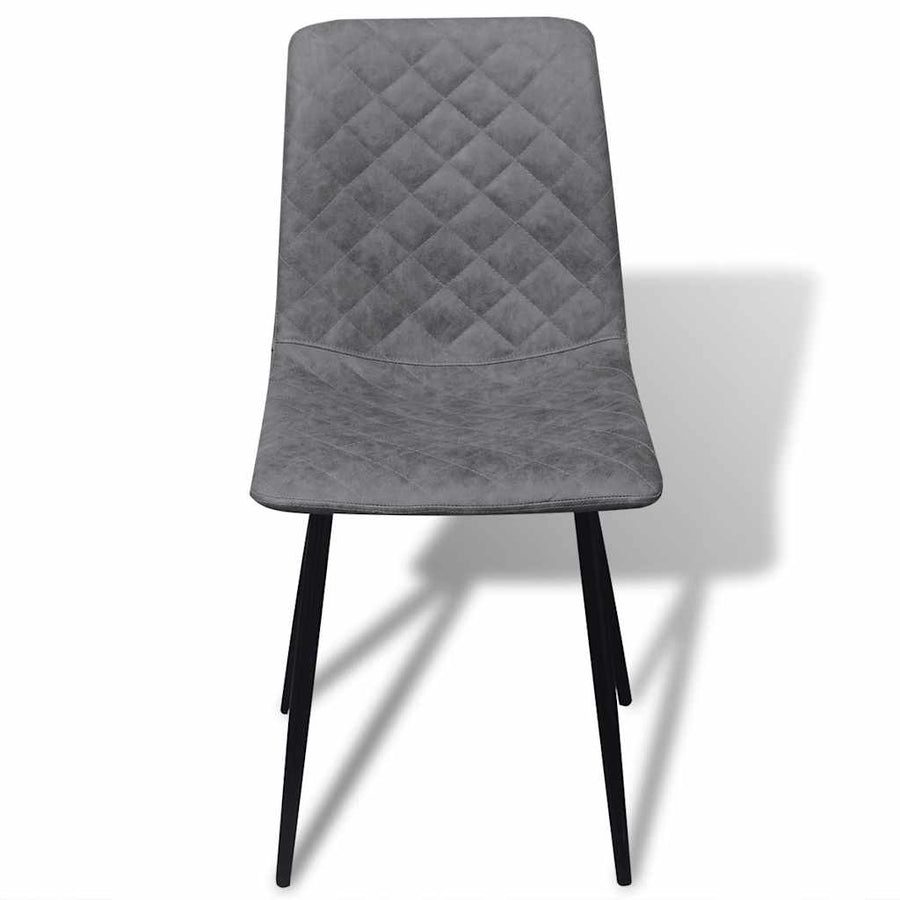 Dining Chairs 6 pcs Grey Faux Leather