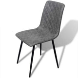 Dining Chairs 6 pcs Grey Faux Leather