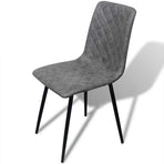 Dining Chairs 6 pcs Grey Faux Leather