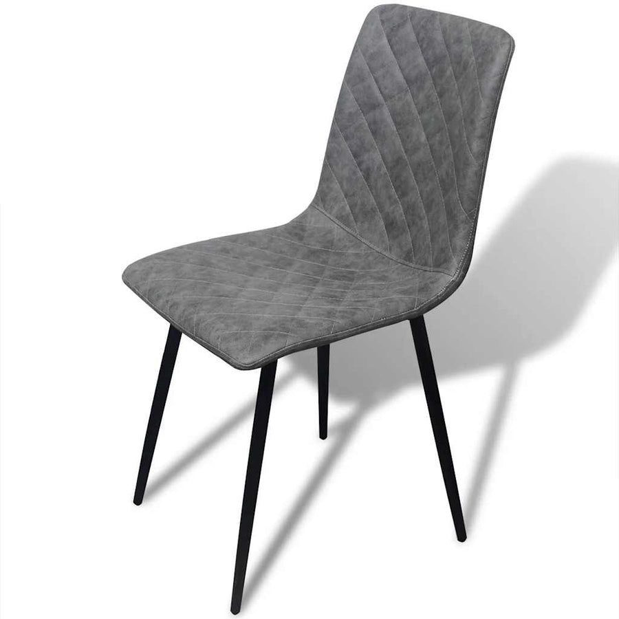 Dining Chairs 6 pcs Grey Faux Leather