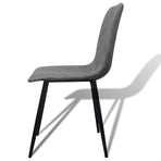 Dining Chairs 6 pcs Grey Faux Leather