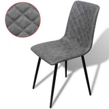 Dining Chairs 6 pcs Grey Faux Leather