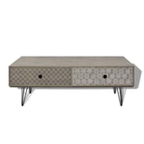 Coffee Table 100x60x35 cm Grey - Side View