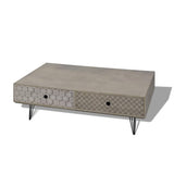 Coffee Table 100x60x35 cm Grey - Top-Down View