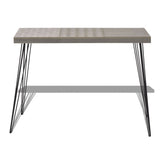 Console Table 90x30x71.5 cm Grey - Side View