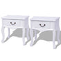 Bedside Cabinets 2 pcs MDF White