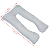 Pregnancy Pillow 90x145 cm Grey - Top-Down View