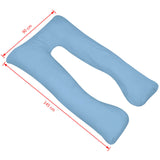 Pregnancy Pillow 90x145 cm Light Blue - Top-Down View
