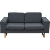 2-Seater and 3-Seater Sofa Set Dark Grey - Side View