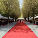 Exhibition Carpet Plain 1x12 m Red - Front View