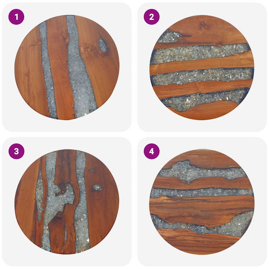 Coffee Table Teak Resin 60 cm