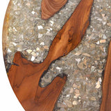 Coffee Table Teak Resin 60 cm - Low Angle
