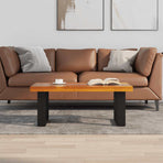 Coffee Table Teak Resin 100x50 cm