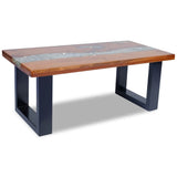 Coffee Table Teak Resin 100x50 cm - Extra Image
