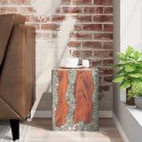 Stool Solid Teak Wood and Resin - Side View