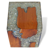 Stool Solid Teak Wood and Resin - Extra Image