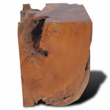 Stool Solid Teak Wood - Close-Up Angle