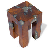 Stool Solid Teak Wood and Resin - Extra Image