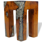 Stool Solid Teak Wood and Resin - Extra Image