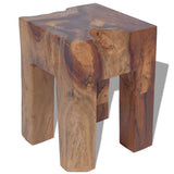 Stool Solid Teak Wood - Front View