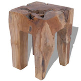 Stool Solid Teak Wood - Top-Down View