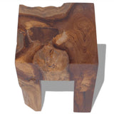 Stool Solid Teak Wood - Close-Up Angle