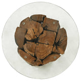 Coffee Table Solid Teak Driftwood 60 cm - 45-Degree Angle