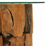 Coffee Table Solid Teak Driftwood 60 cm - Close-Up Angle