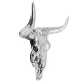 Skull Head Decoration Wall-Mounted Aluminium Silver - Top-Down View