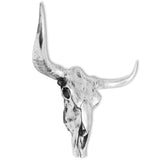 Skull Head Decoration Wall-Mounted Aluminium Silver - 45-Degree Angle