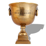 Trophy Cup Champagne Cooler Copper Brown - Side View