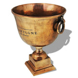 Trophy Cup Champagne Cooler Copper Brown - Top-Down View