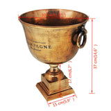 Trophy Cup Champagne Cooler Copper Brown - Rear View