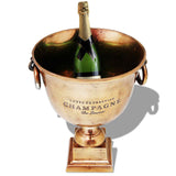 Trophy Cup Champagne Cooler Copper Brown - Front View