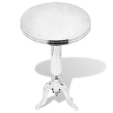 Side Table Round Aluminium Silver - Front View