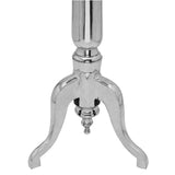 Side Table Round Aluminium Silver - Side View