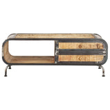 Coffee Table 100x50x35 cm Solid Mango Wood - Front View