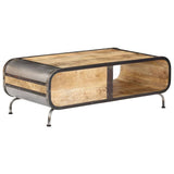 Coffee Table 100x50x35 cm Solid Mango Wood - Side View
