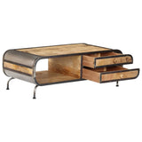 Coffee Table 100x50x35 cm Solid Mango Wood - 45-Degree Angle