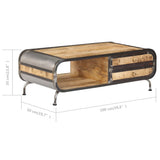Coffee Table 100x50x35 cm Solid Mango Wood - Extra Image