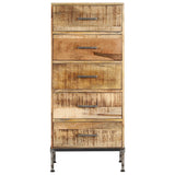 Chest of Drawers 45x35x106 cm Solid Mango Wood - Front View