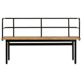 Bench 120x40x70 cm Solid Mango Wood - Front View