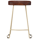Gavin Bar Stools 2 pcs Solid Mango Wood - Side View