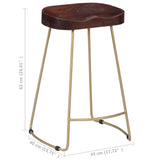 Gavin Bar Stools 2 pcs Solid Mango Wood - Close-Up Angle
