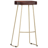 Gavin Bar Stools 2 pcs Solid Mango Wood - Front View