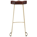 Gavin Bar Stools 2 pcs Solid Mango Wood - Side View