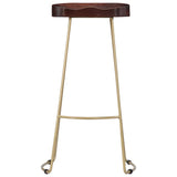Gavin Bar Stools 2 pcs Solid Mango Wood - Top-Down View