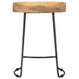 Gavin Bar Stools 2 pcs Solid Mango Wood - Side View