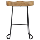 Gavin Bar Stools 2 pcs Solid Mango Wood - Top-Down View